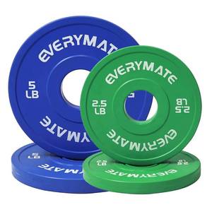 lot 14163 image: EVERYMATE Change Weight Plates 2.5LBX2 5LBX2 Fractional Plate Olympic Bumper Plates for Cross Training and Olympic Weightlifting 5LB Weights Plates Set