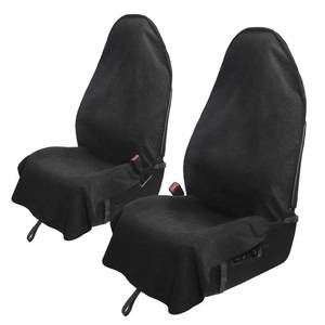 lot 14187 image: Leader Accessories Waterproof Towel Front Bucket Seat Covers, 2pcs Black