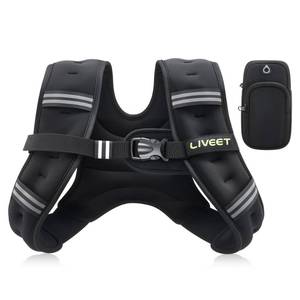 lot 19406 image: Liveet Weighted Vest, Weighted Vest for Women Men, 5lb Weight Vest with Pocket Reflective Strips Adjustable Buckle Straps SGS Certified Weight Vest for Walking Running Strength Training Cardio Workout