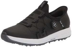 lot 19429 image: Skechers Mens Go Golf Elite 5 Arch Fit Waterproof Slip in Golf Shoe, BlackWhite Spikeless, 10.5 (Slightly Used)