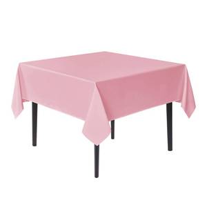 lot 20003 image: sancua Small Square Tablecloths 36x36 Inch - Pink Table Cloth for Square or Round Tables, Washable Polyester Fabric Table Cover for Nightstand End Bedside Tables