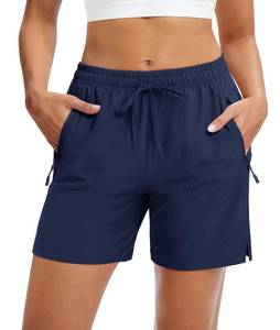 lot 20440 image: MAGCOMSEN Womens 5 Hiking Golf Shorts with Pockets Summer Lightweight Quick Dry Gym Running Shorts Waterproof Navy, L