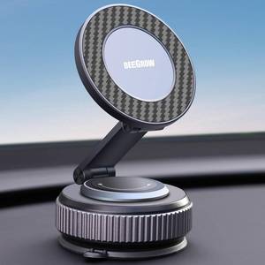 lot 20446 image: BEEGROW Magnetic Car Phone Holder for Magsafe, Alloy 360° Folding Cell Car Phone Mount with Ultra Stable Suction Cup and Reusable Gel, Dashboard Windshield Stand for iPhone 17-12 Android Pixel Samsung
