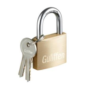 lot 20456 image: Guliffen Solid Brass Padlock with Key with 1-916 in. (40 mm) Wide Lock Body,Keyed Padlock for Sheds, Storage Unit School Gym Locker, Fence, Toolbox, Hasp Storage