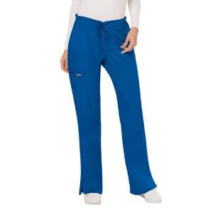lot 20483 image: Cherokee WW Revolution Scrub Pants for Women Mid Rise Flare Pant 5 Pockets Royal L