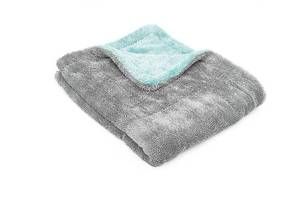lot 20494 image: The Rag Company, The Liquid8r, Absorbent 7030 Blend Microfiber Drying Towel for Cars, Trucks, and SUVs, Safe for Detailing, Scratch-Free, Twist Loop, 1100 GSM, 20x24 Inches, Aqua BlueGrey