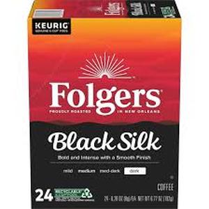 lot 6216 image: Folgers Black Silk K-Cup Pods 10 Count