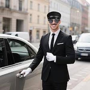 lot 14101 image: Black Chauffeur Limo Driver Costume Hat