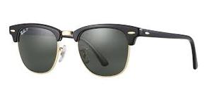 lot 14139 image: Ray-Ban Clubmaster Sunglasses Black Frame Polarized Lenses
