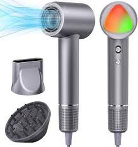 lot 14143 image: Hair Dryer, 160000 RPM Ionic Hair Dryer Portable Lightweight Blow Dryer with 500 Million Negative Ions, Fast-Drying, Lightweight and Quiet with Diffuser & Nozzle, Perfect for Home and Travel-Black