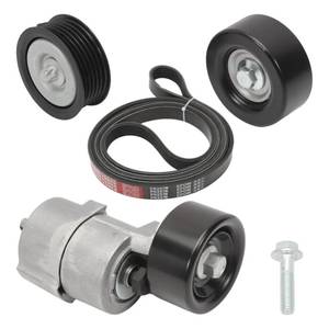 lot 1980 image: GNXFixt Serpentine Belt Tensioner Kit with Idler Pulley & V-Ribbed Belt for Sonata Tucson Santa Fe Optima Sorento Sportage 2.0 L 2.4 L Replace 2528125000 252122G760 2528825001