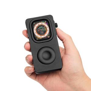lot 2002 image: Aluminum Alloy Case for Apple Watch 49mm 44mm 45 46 42 40 41mm-Turn Your Apple Watch into a Smartphone,Retro iPod Style Metal Protective Cover with Click Wheel (Black, 49mm- Ultra 3 2 1)