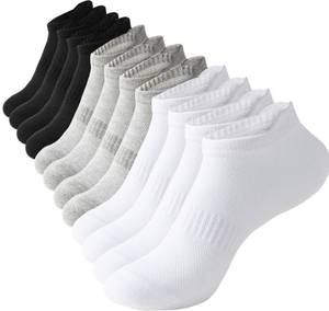 lot 2315 image: ACCFOD Womens Ankle Socks Athletic Running Low Cut Socks With Tab for Women WhiteBlackGray 6-9