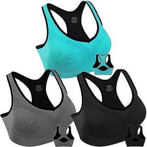 lot 2317 image: Double Couple Sports Bras for Women Racerback High Impact Support Workout