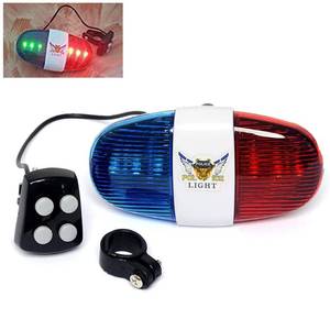 lot 2358 image: Bike Police LED Light 4 Loud Siren Sound Trumpet Bicycle Cycling Horn Bell
