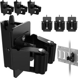 lot 2369 image: Fixirons 6Pcs E Track Accessories E-Track Tool Holders E-Track Textured Clamping Roller Tool Holders Broom ETrack Tool Holder Hanger for Trailer Accessories Keep Rakes, Shovels, Broom for Truck