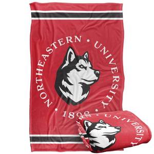 lot 2379 image: Northeastern University Blanket, 36x58 Primary Logo Silky Touch Super Soft Throw Blanket