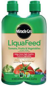 lot 2419 image: Miracle-Gro LiquaFeed Tomato, Fruits and Vegetables Plant Food (2-Pack)