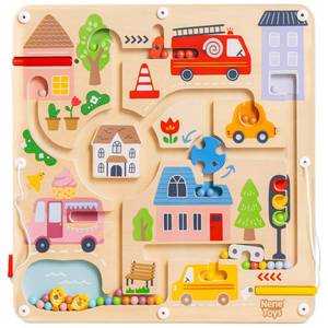 lot 2445 image: Nene Toys Magnetic Maze Board �� Toddler Travel Toy 2 �� Montessori Busy Board Alternative �� Bead Maze Puzzle with Tethered Stylus �� Quiet CarPlane Activity �� Fine Motor Skills, Hand-Eye Coordination