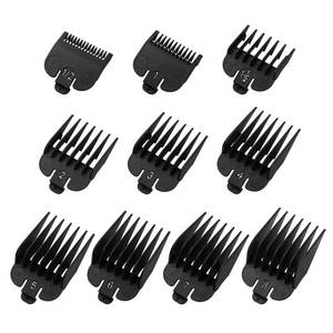 lot 2469 image: Clipper Guards Set Compatible with Wahl Clippers (Not for All Models), Clipper Guides Replacement - 116 to 1, 10 Piece Set, Black Color