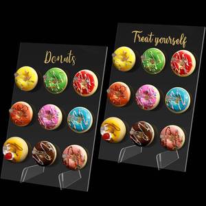 lot 2473 image: Honeydak 2 Pack Donut Stand Display Wall Stand for Dessert Table Clear Acrylic Donut Holder for Spring Wedding Birthday Treat Gathering Holiday Party(13.78 x 9.84 Inch)