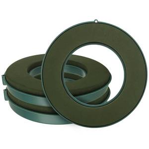 lot 2478 image: LOYORTY 3PCS 8Inch Flower Foam Ring, Green Floral Foam Blocks, Floral Foam for Flower Arrangements, Wet Flower Foam for Flower Arrangements for Wedding, Birthdays, Home