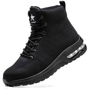 lot 2479 image: Rona Shoes Phantom Black Steel Toe Cap Boots 8Women6.5MenEU39