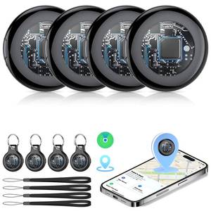 lot 2484 image: 2026 New Apple MFi Certified Air Tracker Tags-4 Pack (iOS Only), Tukio Bluetooth Tracker for Apple Find My, Replaceable Battery, Key Finder and Item Locator Smart Tag for Keys, Bag, Luggage and More