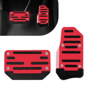 lot 2498 image: SamWinGear 2PCS Gas Dedal Covers Automatic Car Brake Pedal Cover, Alloy Non-Slip Gas and Brake Decoration Protection Transmission Pedal Covers Replacement Pad Universal Accessories for Most Cars(Red)