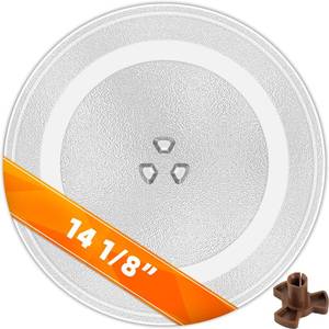 lot 3094 image: Microwave Glass Plate 14 18 inch - Exact Replacement for Microwave Turntable Part Numbers W10531726  W11358813 and W11402532 - Dishwasher Safe