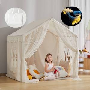 lot 3110 image: LOAOL Kids Play Tent with Star Lights for Girls Princess Castle