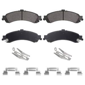 lot 3116 image: Rear Semi-Metallic Brake Pads Set for Chevy Silverado 1500 for GMC Sierra 1500 2001-2006, Suburban 1500 4WD, Tahoe 4WD, Yukon XL 1500 00-06, for Cadillac Escalade ESV EXT 4WD, (Not fit AWD)