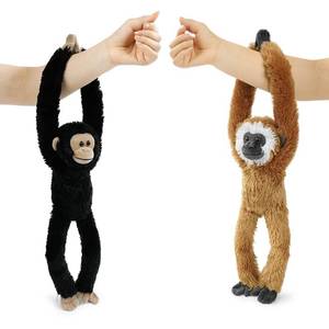 lot 4374 image: Hideekoog Hanging Monkey Stuffed Animals,2pcs Chimpanzee Monkey Plush Toys Curtain Buckle for Decoration,20 inches Lemur Stuffed Jungle Animals for Kids(ChimpanzeeMonkey)