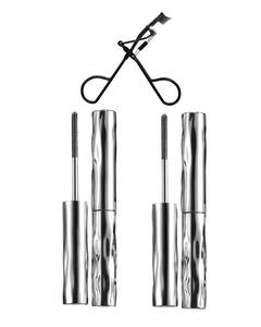 lot 4386 image: Iron Wand Mascara �� Telescopic Tubing Mascara, Liquid Lash Extensions Effect, Waterproof & Long-Lasting, No Flaking, No Clumping, 3D Curling Wand for Bold, Defined Lashes (2 Black  Eyelash curler)