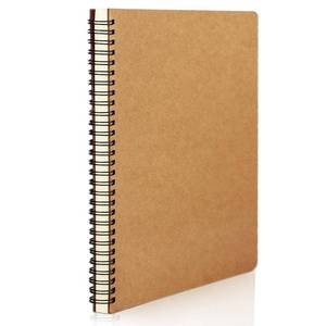 lot 4391 image: EUSOAR Kraft Hardcover Spiral Notebook, A5 1pack 5.5X8.3 160 Pages College Ruled Lined Travel Writing Notebooks Journal, Memo Notepad Sketchbook, Students Office Business Subject Diary Book Journal