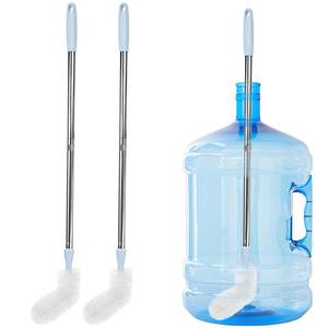 lot 4418 image: 2-Pack 28�� Long Bottle Brush, 3 and 5 Gallon Bottle Cleaning Brush, Water Bottle Brush with Bendable Replacement Brush Head, Nylon Bristles and Stainless Steel Handle Bucket Cleaning Brush