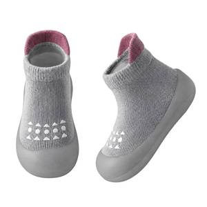 lot 4431 image: AniKigu Baby Sock Shoes Toddler Walking Slippers Grey 12-18months