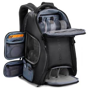 lot 5352 image: K&F CONCEPT Camera Backpack,25L Large Capacity Camera Bag for Photographers with Raincover and 15.6 Inch Laptop Compartment Compatible for CanonNikonSonyDJI Mavic Drone