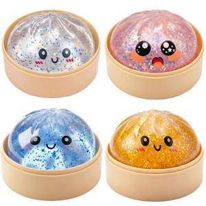 lot 5353 image: 2026 Dumpling Toy Squishy, Colorful Dumpling Squishies, Fidget Sensory Stress Ball Party Favors for Adults & Kids, Squeeze Stress Relief Desk Toy with Food Steamer, Stocking Stuffers Gift