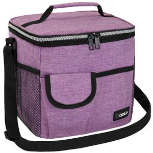 lot 6303 image: opux Insulated Lunch Box for Men Women Kids, Leakproof Reusable Lunch Bag Cooler for Work School Office, Soft Thermal Lunchbox Tote Shoulder Strap for Boys Girls Adults, Heather Purple, 18 Can10L