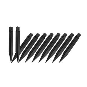 lot 6329 image: Galavasen 10 Pack Solar Light Stakes Replacement (Fit for Pole Inner Diameter 0.73 inch), ABS Reinforced Ground Spikes with Wire Holes for Outdoor Solar Light Pathway Christmas Landscape Garden Deco