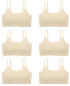 lot 6332 image: Girls Training Bra Seamless Sports Bra Teen Removable Pads Size 10-12years