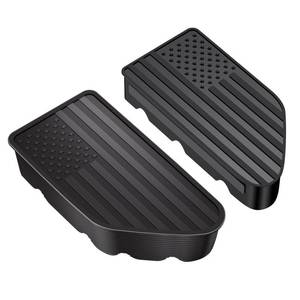 lot 6334 image: Bed Rail Stake Pocket Covers for GMC Chevy SilveradoGMC Sierra 1500 2019-2024 2025, GMC Sierra and Chevy Silverado Accessories, 2 PCS Truck Rear Caps Bed Rail Holes Covers (Black Flag)