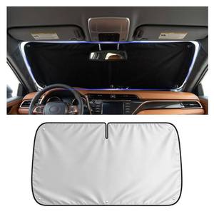 lot 6350 image: 57�31 Inch Car Windshield Shade Suction Cup Mount,Upgraded Foldable Car Windshield Sun Shade Blocks Sunlight & Heat,Sun Shades for Cars Windshields Cars Interior Accessories