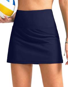 lot 6366 image: SANTINY Womens High Waisted Swim Skirt with Pocket Tummy Control Tankini Swimsuit Bathing Suit Bottoms for Women (Navy_XS)