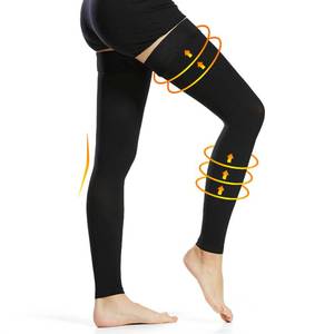 lot 6377 image: Ailaka Medical Compression Stockings for Women Men, Thigh High Footless 20-30mmHg Graduated Compression Socks with Silicone Band for Varicose Veins, Edema, Post-Surgery size XL