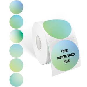 lot 6387 image: Yeachlaing 2 Inch Green Round Thermal Stickers - Multi-Purpose Direct Thermal Labels for DIY Logo Design, QR Code, Name Tags (600 Labels, 1 Roll)