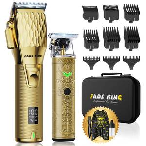 lot 6389 image: FADEKING� Professional Hair Clippers for Men �� Cordless Barber Clippers & Beard Trimmer for Men, Fade Clipper and Trimmer Set for Home & Barber Use, Complete Mens Grooming Kit - Gifts for Men