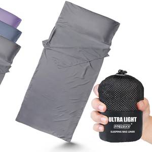 lot 6409 image: Frelaxy Ultralight Sleeping Bag Liner - Lighter & Compact, 3 Sizes Travel Sheets & Adult Sleep Sack, Comfy Breathable & Silky Soft for Backpacking, Hotel, Camping, Hostels (Gray, 37.4in x 84.6)