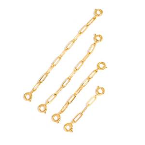 lot 6432 image: FAMARINE 4 PCS Gold Necklace Extender Chain for Women Gold Extension Bracelet Link for Delicate Jewelry